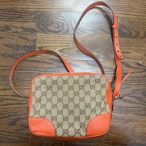 Gucci Orange GG Supreme Crossbody Bag